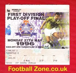 Leicester City v Crystal Palace 1996 1st Division Playoff Final