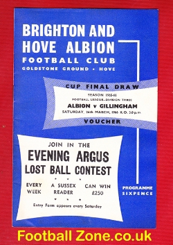 Brighton Hove Albion v Gillingham 1966