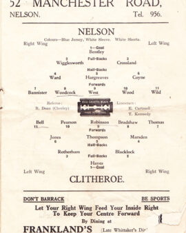 Nelson v Clithero 1947 – Seedhill Ground 1940s