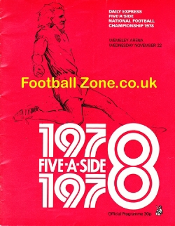 Daily Express Five A Side Football Championship at Wembley 1978