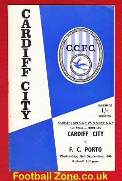 Cardiff City v FC Porto 1968 – ECWC