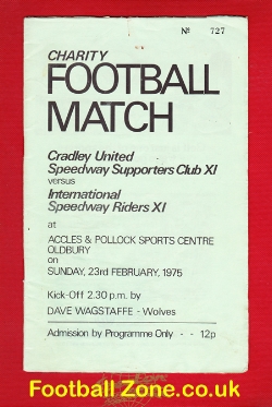 Cradley United Speedway Supporters Club v International X1 1975