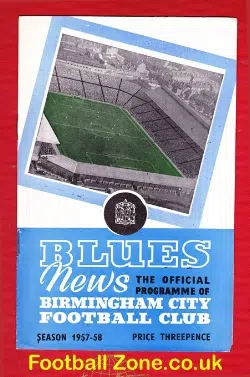 Birmingham City v Wolves 1957 - Scots Guards Sheet