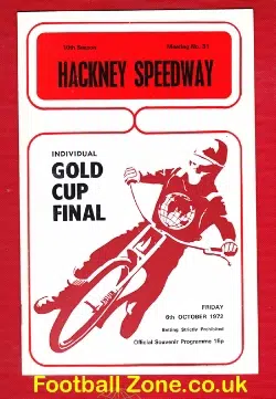 Hackney Speedway Gold Cup Final 1972