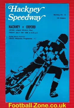 Hackney Speedway v Oxford 1969