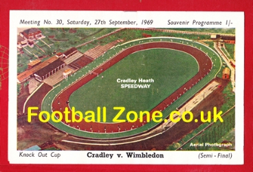 Cradley Heath Speedway v Wimbledon 1969 – Semi Final