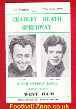 Cradley Heath Speedway v West Ham 1969 – Chriss Bass