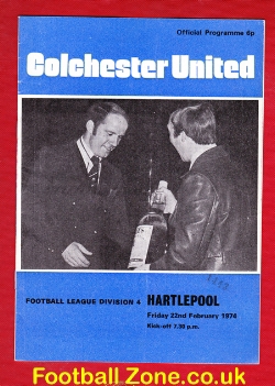 Colchester United v Hartlepool United 1974