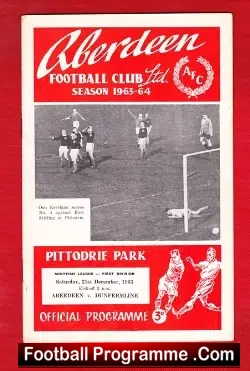 Aberdeen v Dunfermline Athletic 1963 – at Pittodrie Park