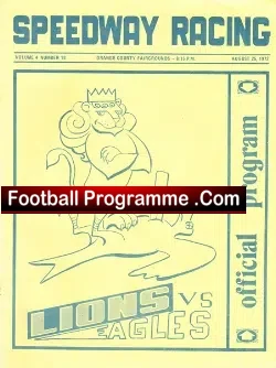 America Speedway Programme Orange County Fairgrounds 1972 - speedway programme