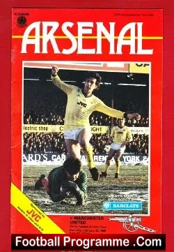 Arsenal v Manchester United 1985 - football programme