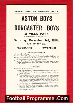 Aston Boys v Doncaster Boys 1949 – Inter City Match Villa Park