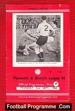 Bideford v Plymouth District League XI 1963 – Friendly Match