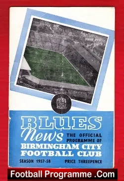 Birmingham City v Manchester United 1957 Munich Disaster Season - football programme