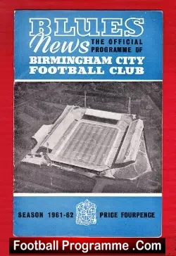 Birmingham City v RCD Espanol 1961 - Spain - football programme