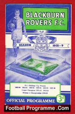 Blackburn Rovers v Wolves 1958 - football programme