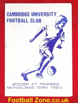 Cambridge University v Arsenal 1983 - Fenners - football programme