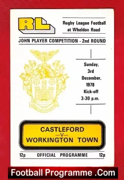 Castleford Rugby v Workington Town 1978