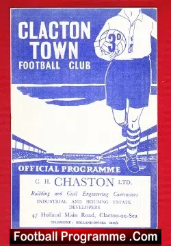 Clacton Town v Holbeach United 1957 – Eastern Counties League