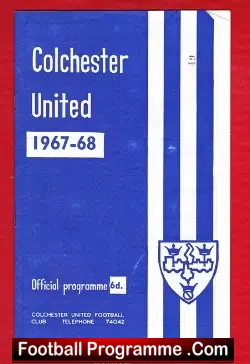 Colchester United v Orient 1968 - football programme