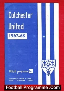 Colchester United v Peterborough United 1968 - football programme