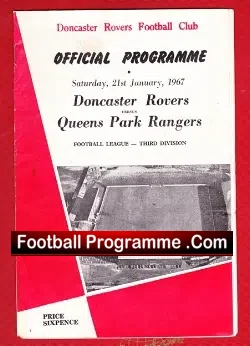 Doncaster Rovers v QPR 1967 - football programme