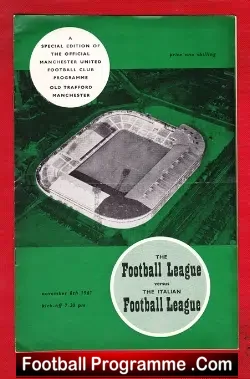 Football League v Italy League 1961 Manchester United OT Charlton Law