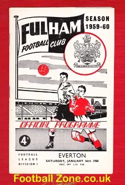 Fulham v Everton 1960 - football programme