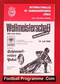 Germany Speedway Programme 1986 – Long Track Jubek
