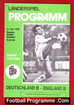 Germany v England 1978 – B Match Rosenau Augsburg