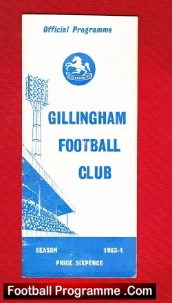 Gillingham v Bristol Rovers 1963 - League Cup Replay - football programme