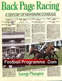 Horse Racing Book – Back Page Racing – George Plumptre 1989