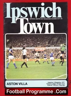 Ipswich Town v Aston Villa 1977