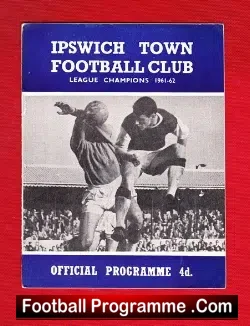 Ipswich Town v Blackburn Rovers 1963 - football programme