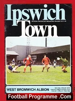Ipswich Town v WBA 1978 - football programme