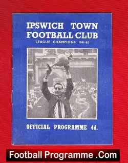 Ipswich Town v West Ham United 1963 - football programme