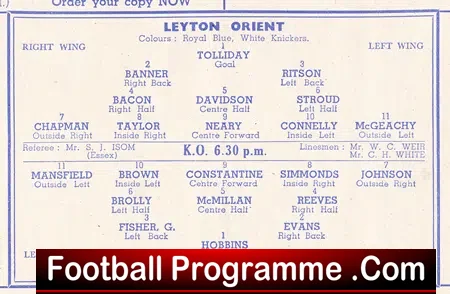 Leyton Orient v Millwall 1948