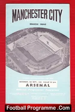 Manchester City v Arsenal 1960 - football programme