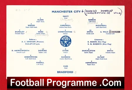 Manchester City v Bradford Park Avenue 1945