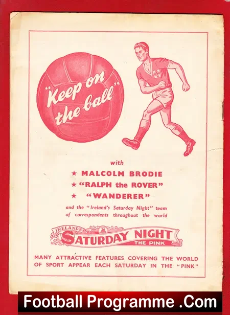 Northern Ireland v Scotland 1959 - Belfast - NI