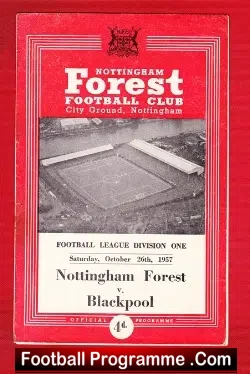 Nottingham Forest v Blackpool 1957 – to clear
