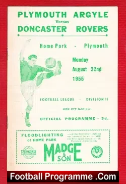 Plymouth Argyle v Doncaster Rovers 1955