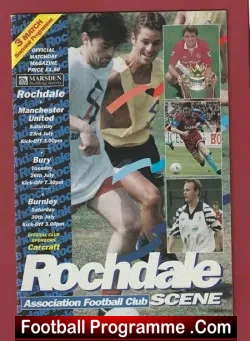 Rochdale v Manchester United 1994 - Senior Cup - football programme