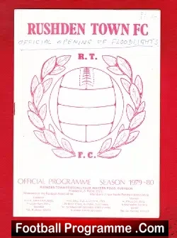 Rushden Town v Luton Town 1979 - Official Opening Of Floodlights - football programme