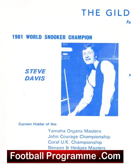 Snooker - Steve Davis v Terry Griffiths 1982 - Signed Autograph