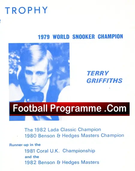 Snooker - Steve Davis v Terry Griffiths 1982 - Signed Autograph