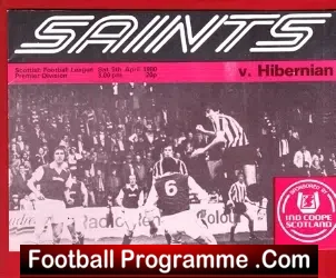 St Mirren v Hibernian Hibs 1979 - George Best Debut 1st Match - football programme