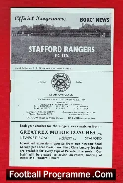 Stafford Rangers v Hyde United 1955 – Cheshire League