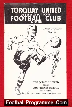 Torquay United v Southend United 1952