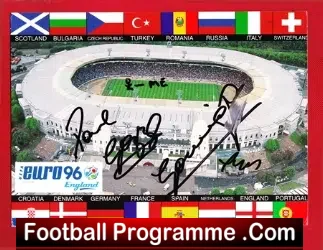 Tottenham Hotspur Paul Gascoigne Autograph Spurs 1996